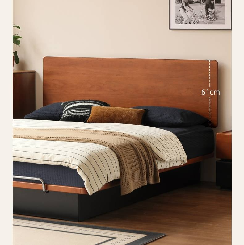 Poplar Solid Wood Suspended Box Bed Bauhaus Style