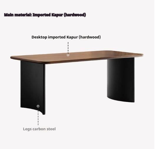 Solid Longan Hardwood Dining Table Italian Light Luxury