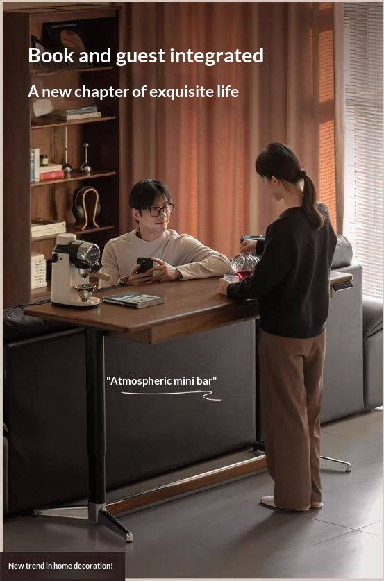 Black Walnut, Oak Solid Wood Lift-Top Office Desk