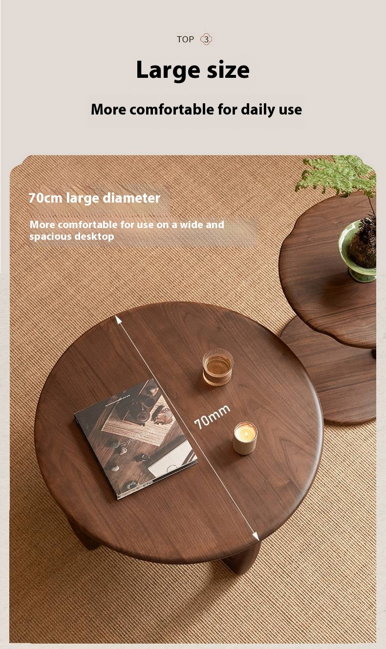 Ash Solid Wood Round Tea Table