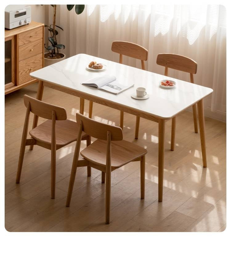 4 pcs set - Black Walnut, White Ash, Ach, Oak, Cherry, Solid RubberWood Dining Chair