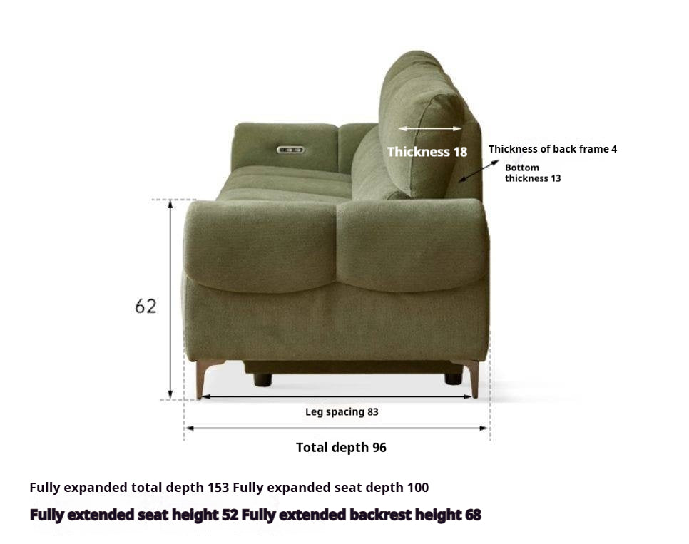 Fabric Electric-Retractable Sofa