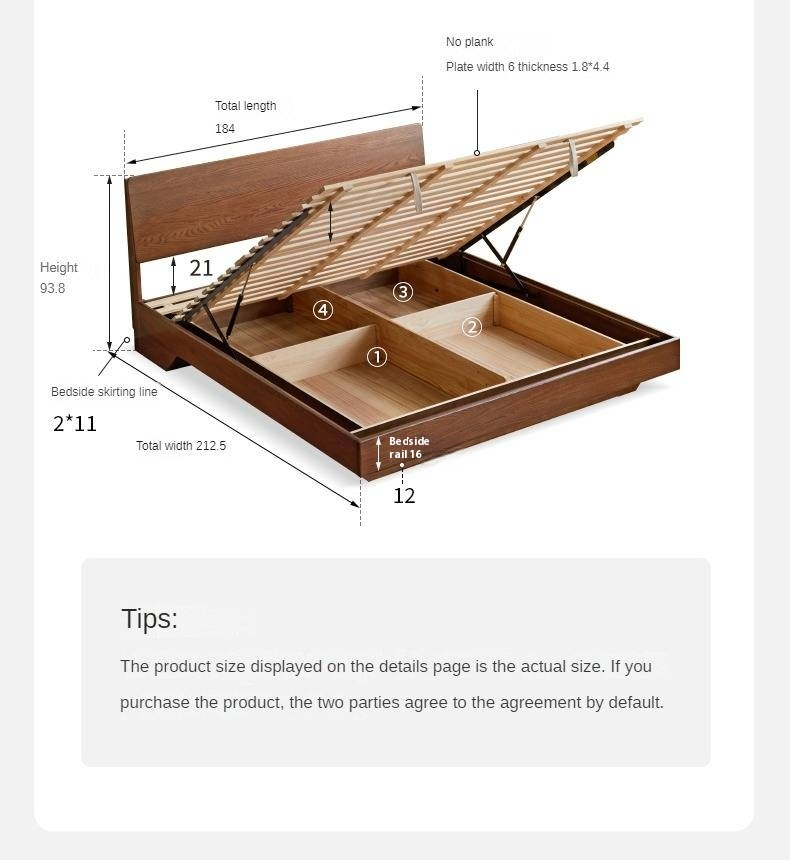 Black Walnut, Oak Suspended Luminous Box Bed