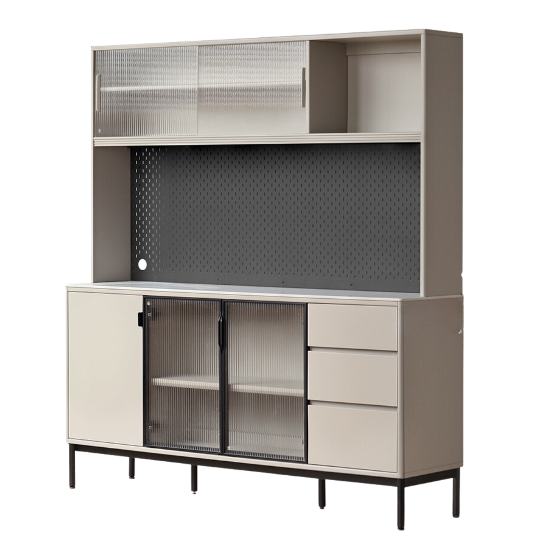 Poplar solid wood modern against the wall sideboard,