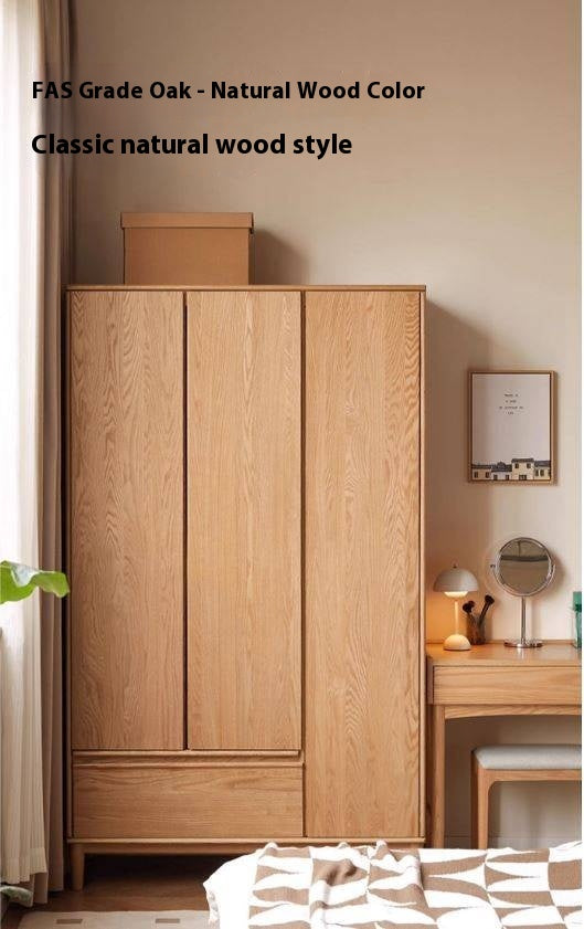 Oak Solid Wood Modern Off-Floor Wardrobe.