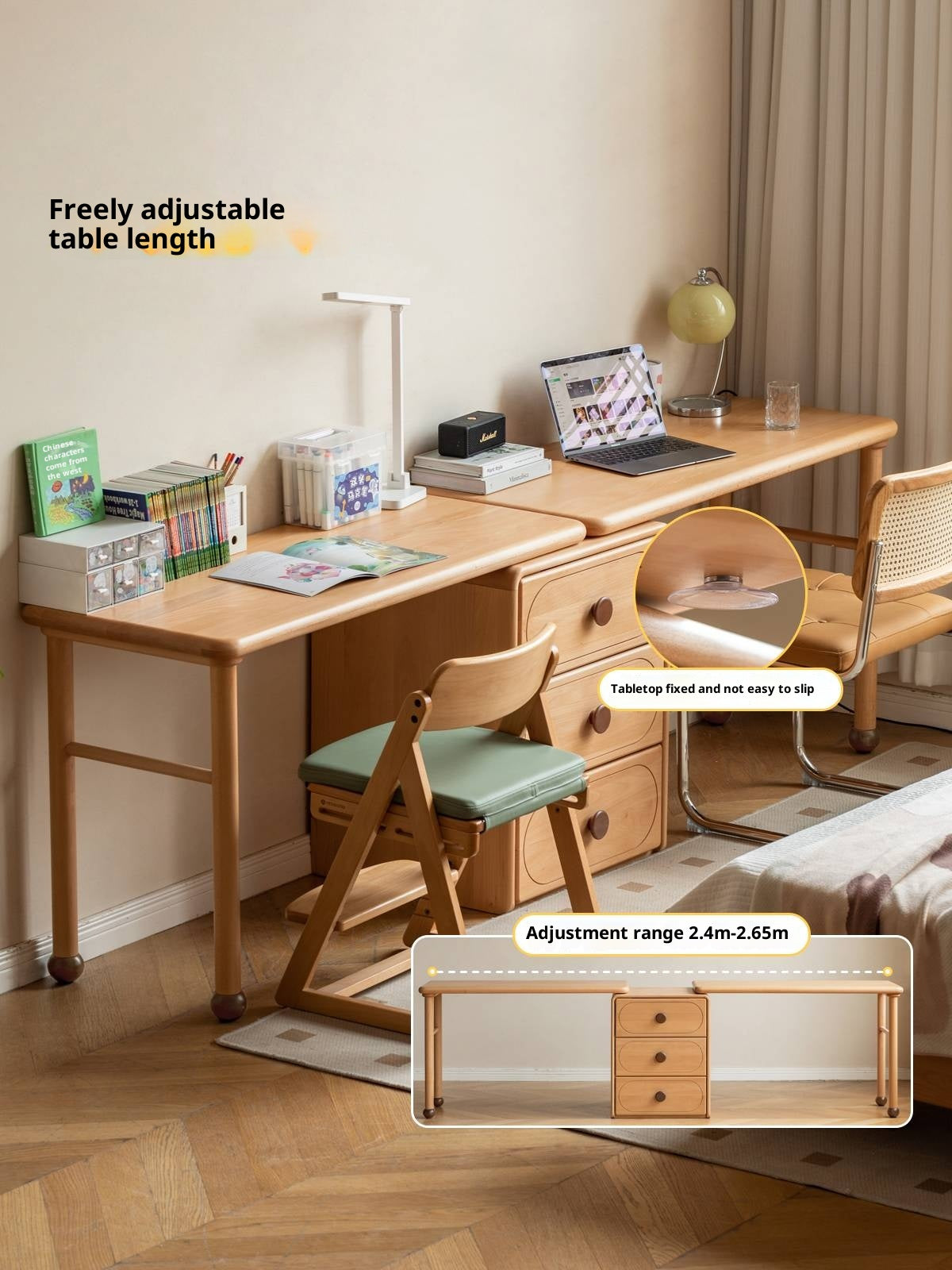 Beech Solid Wood Сhildren's Double Desk