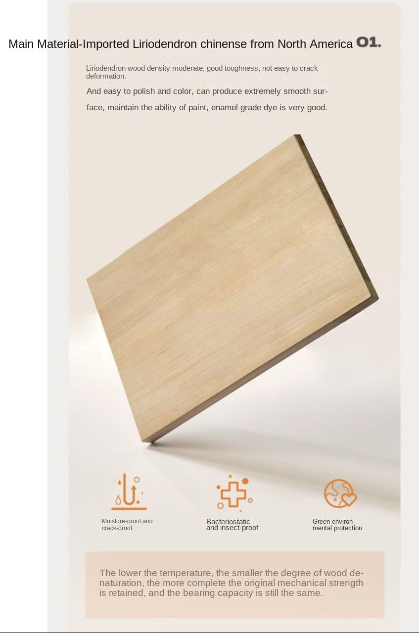 Poplar Solid Wood American Retro Glass Side Cabinet.