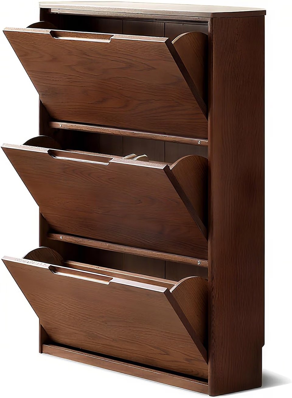 Oak Solid Wood Ultra Thin Shoe Cabinet