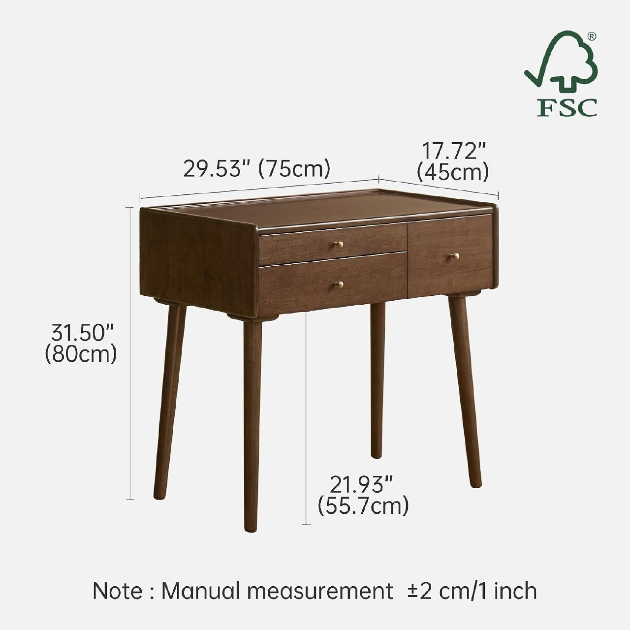 Ash Solid Wood, Rubberwood Vanity Table