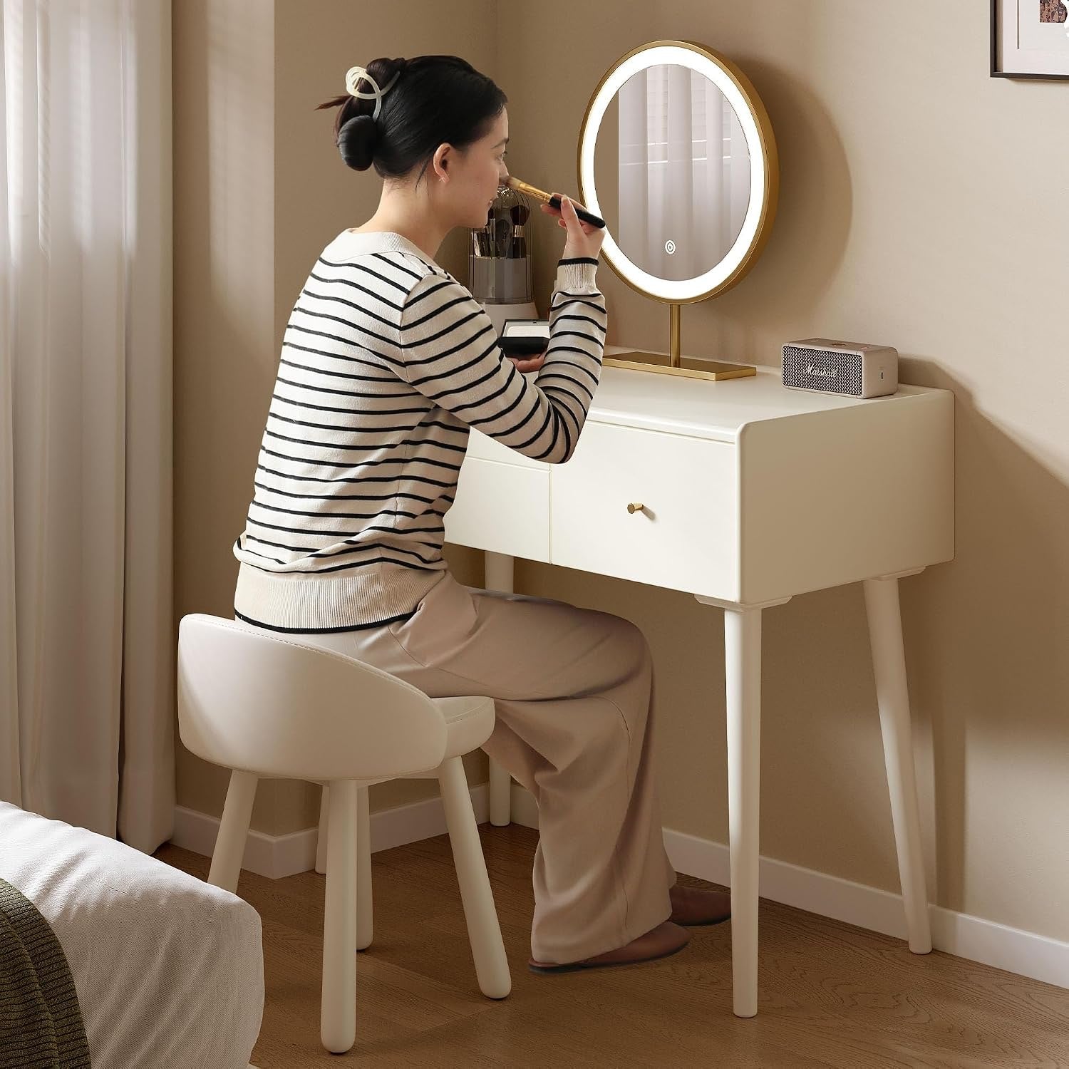 Ash Solid Wood, Rubberwood Vanity Table