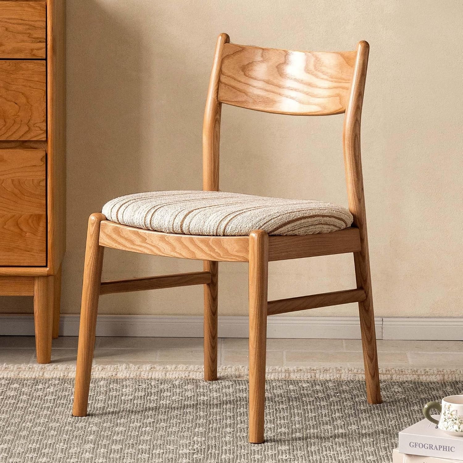 Set Ash, Cherry Wood Solid Wood Dining Chair