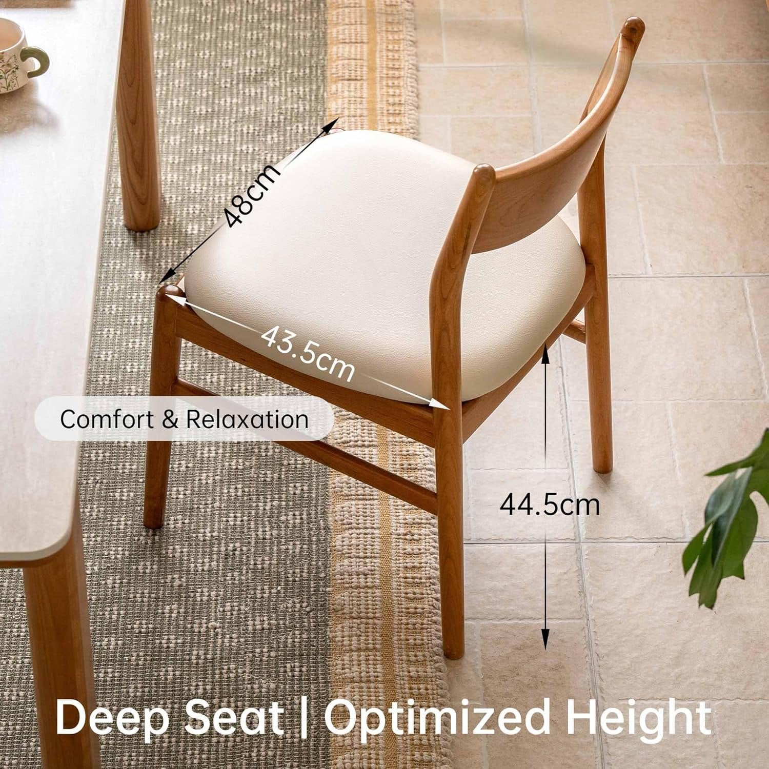 Set Ash, Cherry Wood Solid Wood Dining Chair