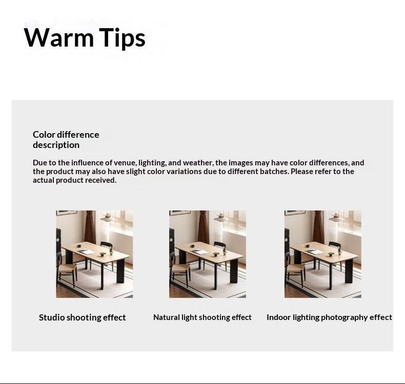 Oak Solid Wood Modern Cave Stone Rock Plate Dining Table