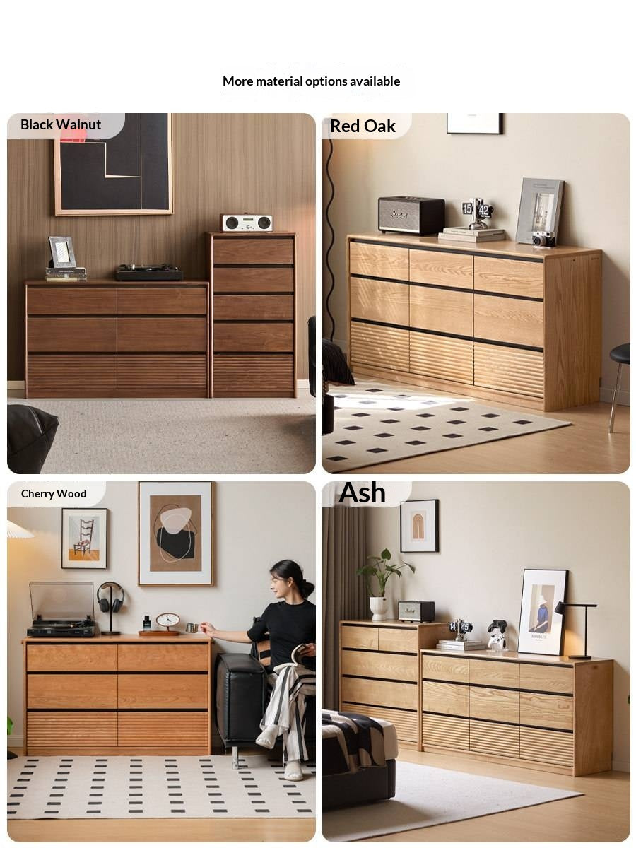 Tulipwood, Poplar Solid Wood Retro Style Drawers