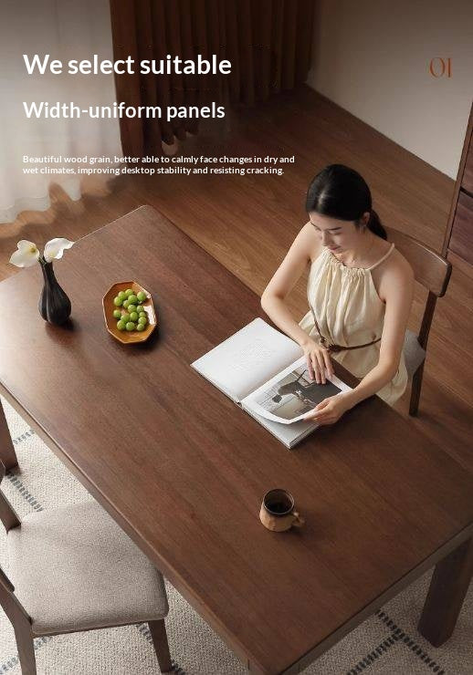 Solid Longan Hardwood Dining Table