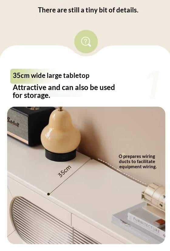 Solid RubberWood TV Cabinet Floor-Standing Low Cabinet.