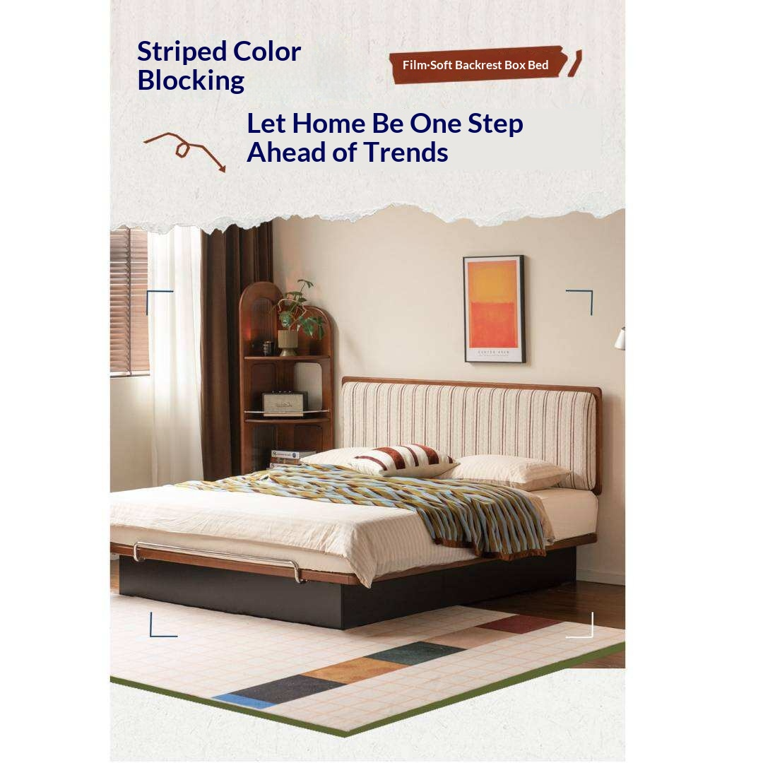 Poplar Solid Wood Channel Tufted Platform Bed with Gas Lift Storage