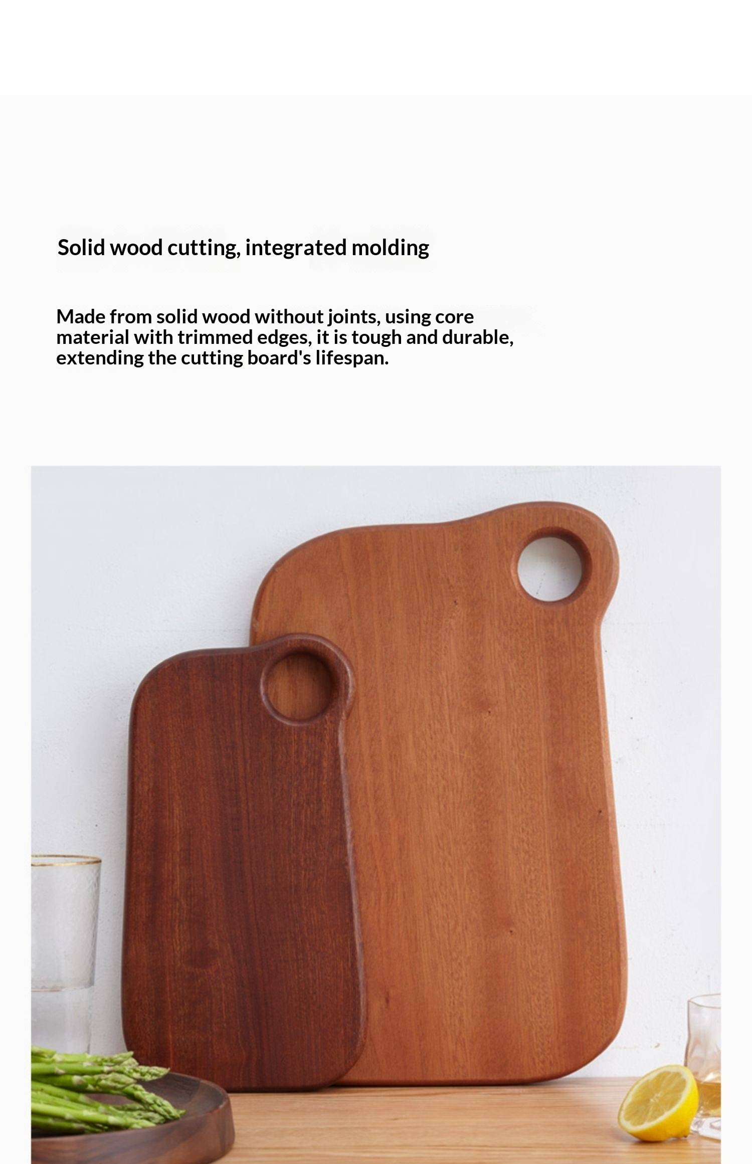 Ebony Solid Wood Nordic Kitchen Cutting Board