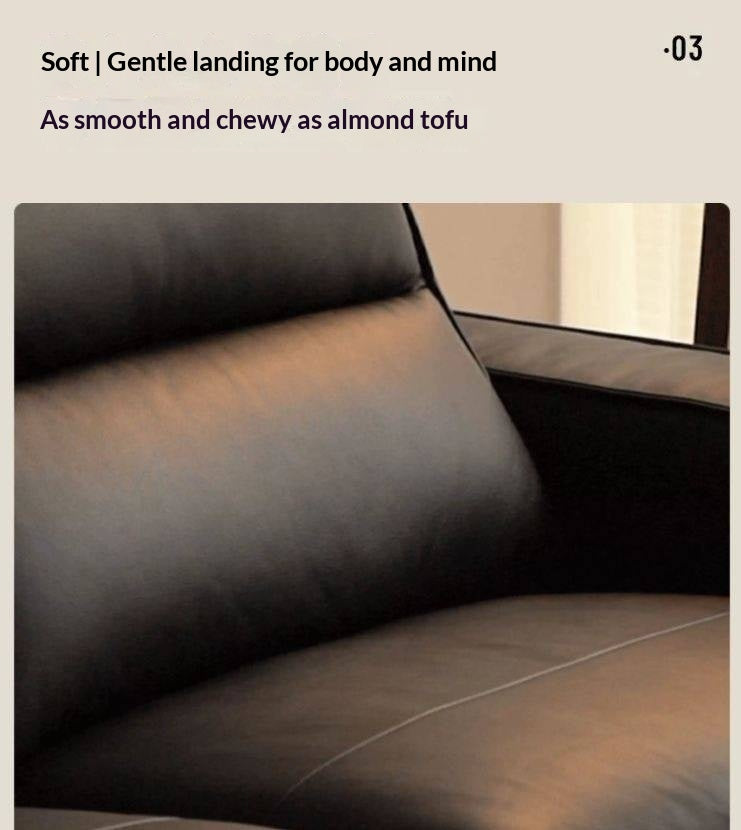 Genuine Leather Power Reclining Sofa with Adjustable Headrests and USB Charging