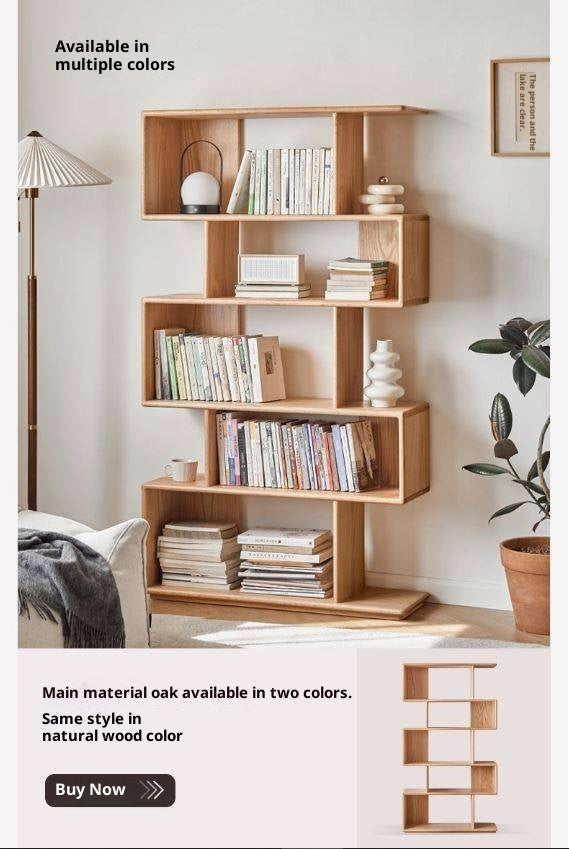 Oak Solid Wood Antique Bookshelf