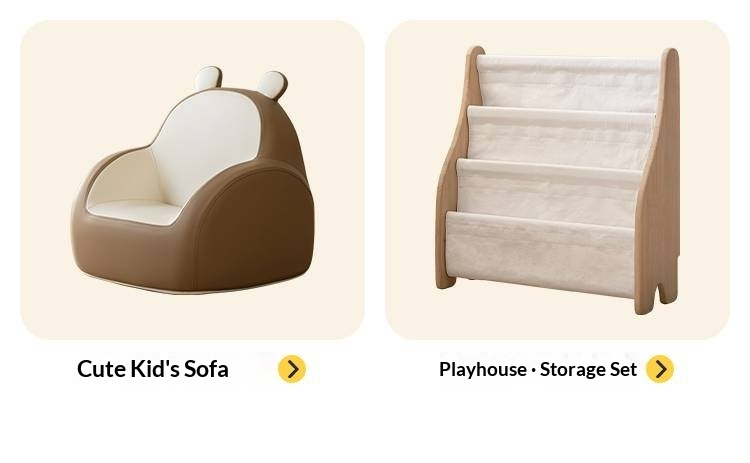 Rubberwood Solid Wood Children's Loft Bed with Under-Bed Cabinets