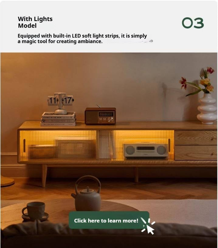 Oak, Beech Solid Wood, Solid RubberWood TV Stand