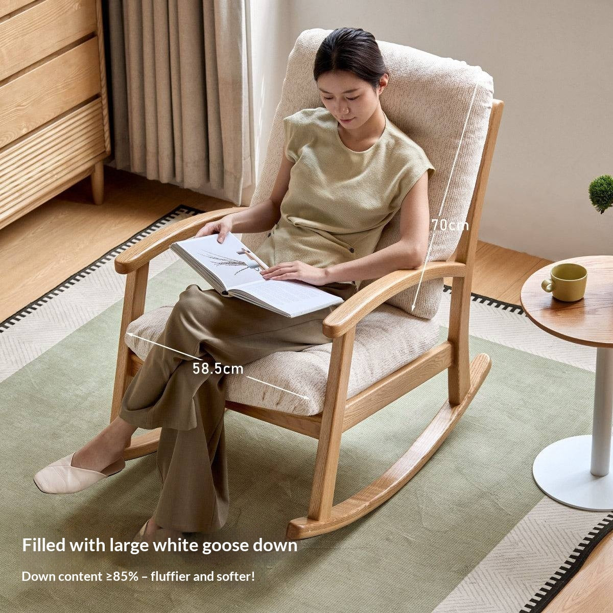 Oak Solid Wood Rocking Chair