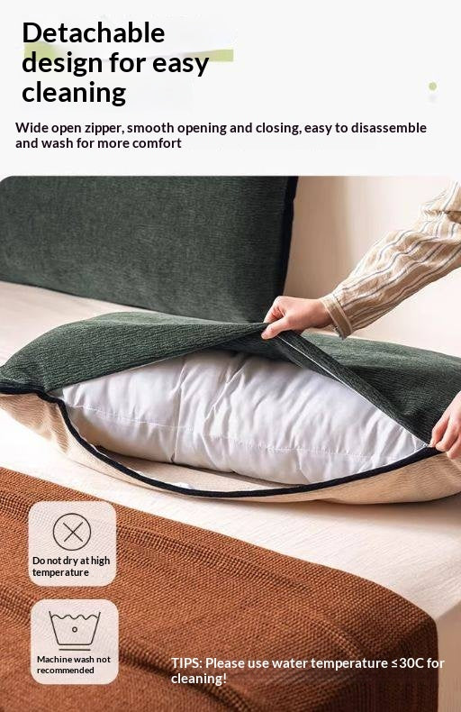 Vintage Style Bed Headboard Pillow with High Backrest Support