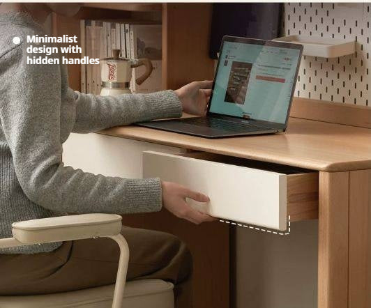 Beech Solid Wood Kids Desk Combination