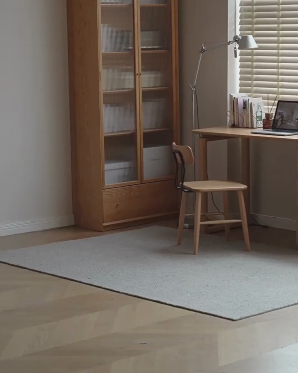 solid wood desk modern simple bookcase integrated study table oak study ...