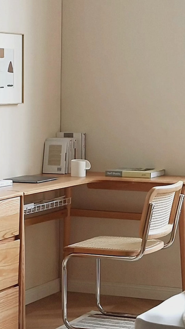 solid wood corner table study office study writing desk home oak simple ...