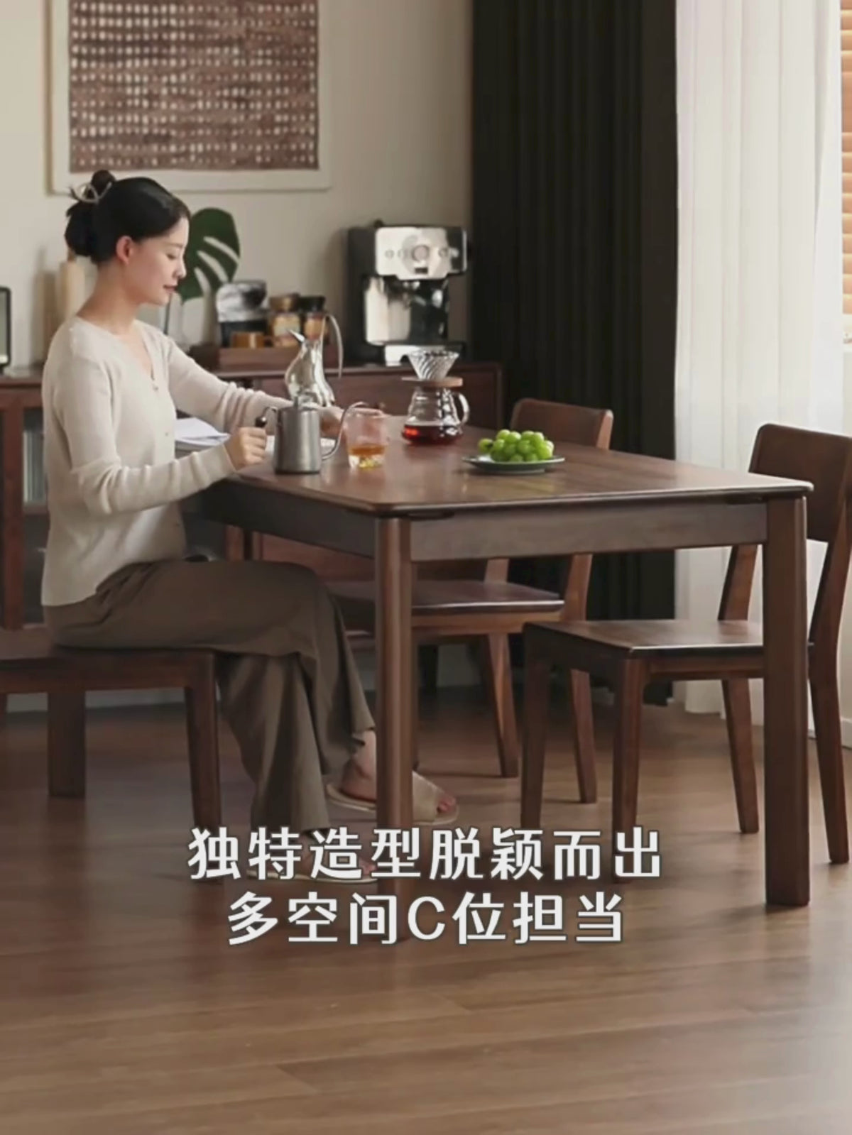 solid wood dining table black walnut restaurant log dining table modern ...