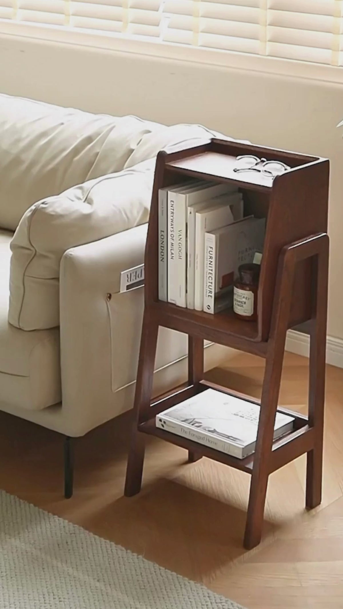 Oak Solid Wood Rack Nordic Side Cabinet