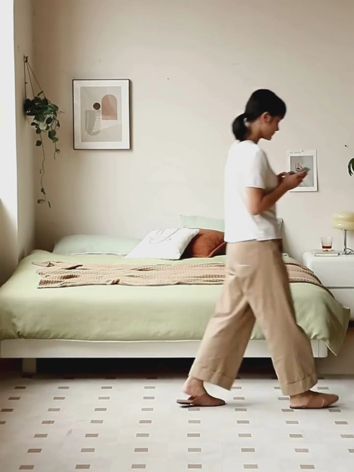 solid wood bed bedroom without headboard tatami small apartment white