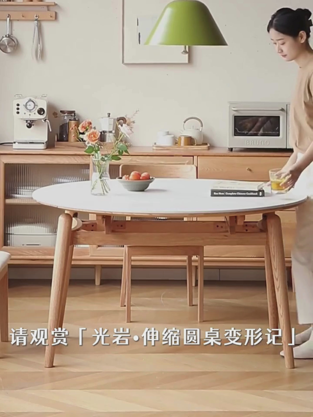 all solid wood folding dining table, small-sized rock board expandable ...