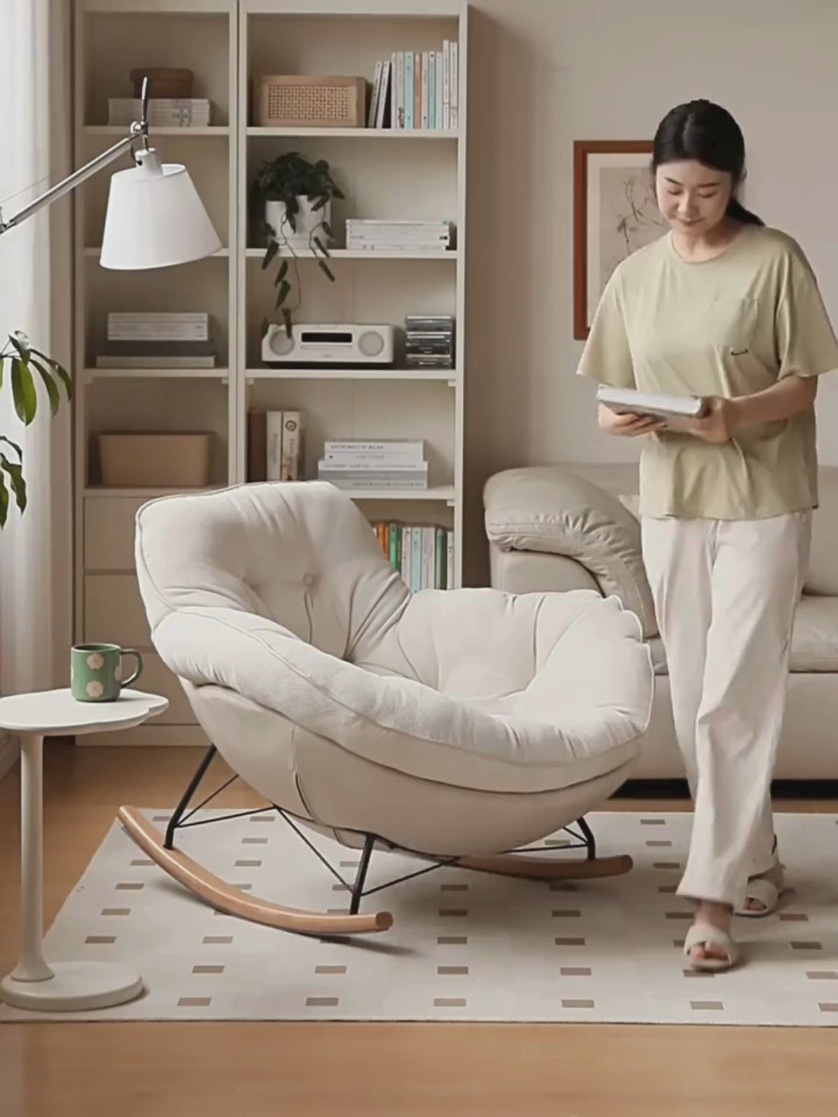 Technology cloth single person sofa chair, rocking chair, lounge chair ...