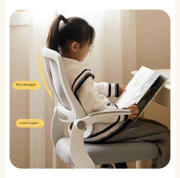 Children's Study Chair With Adjustable Backrest And Lifting Mechanism