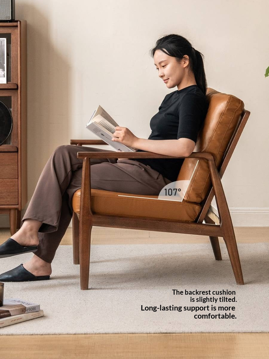 Sandalwood Solid Wood Modern Sofa Chair