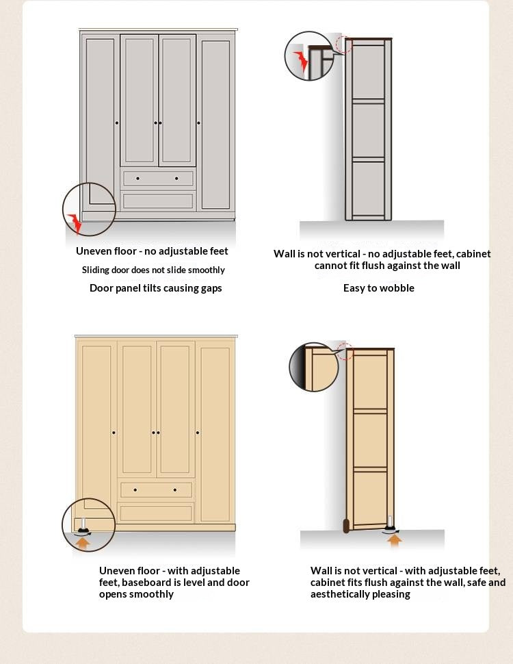 Ash Solid Wood American Style Wardrobe