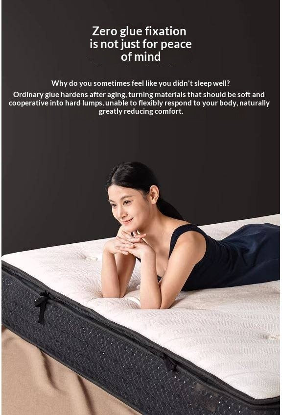 Premium Zero-Glue Hybrid Mattress, 11.4" with Dual-Layer Pocket Coil System, Medium Firm Support (H3)
