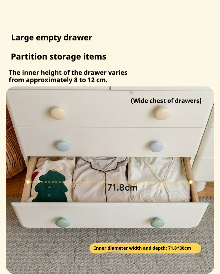 Rubber Solid Wood Children's Storage Cabinet.