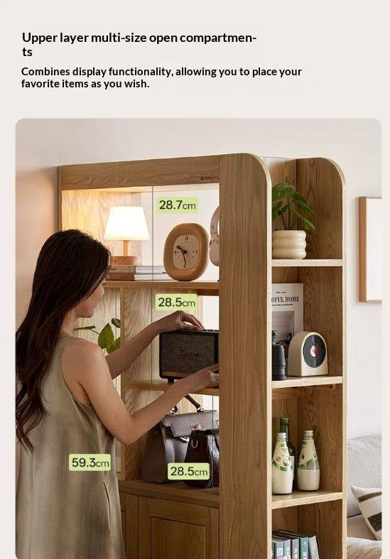 Ash Solid Wood Partition Cabinet