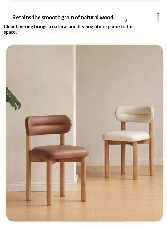 Ash, Red Oak Solid Wood Modern Makeup Stool