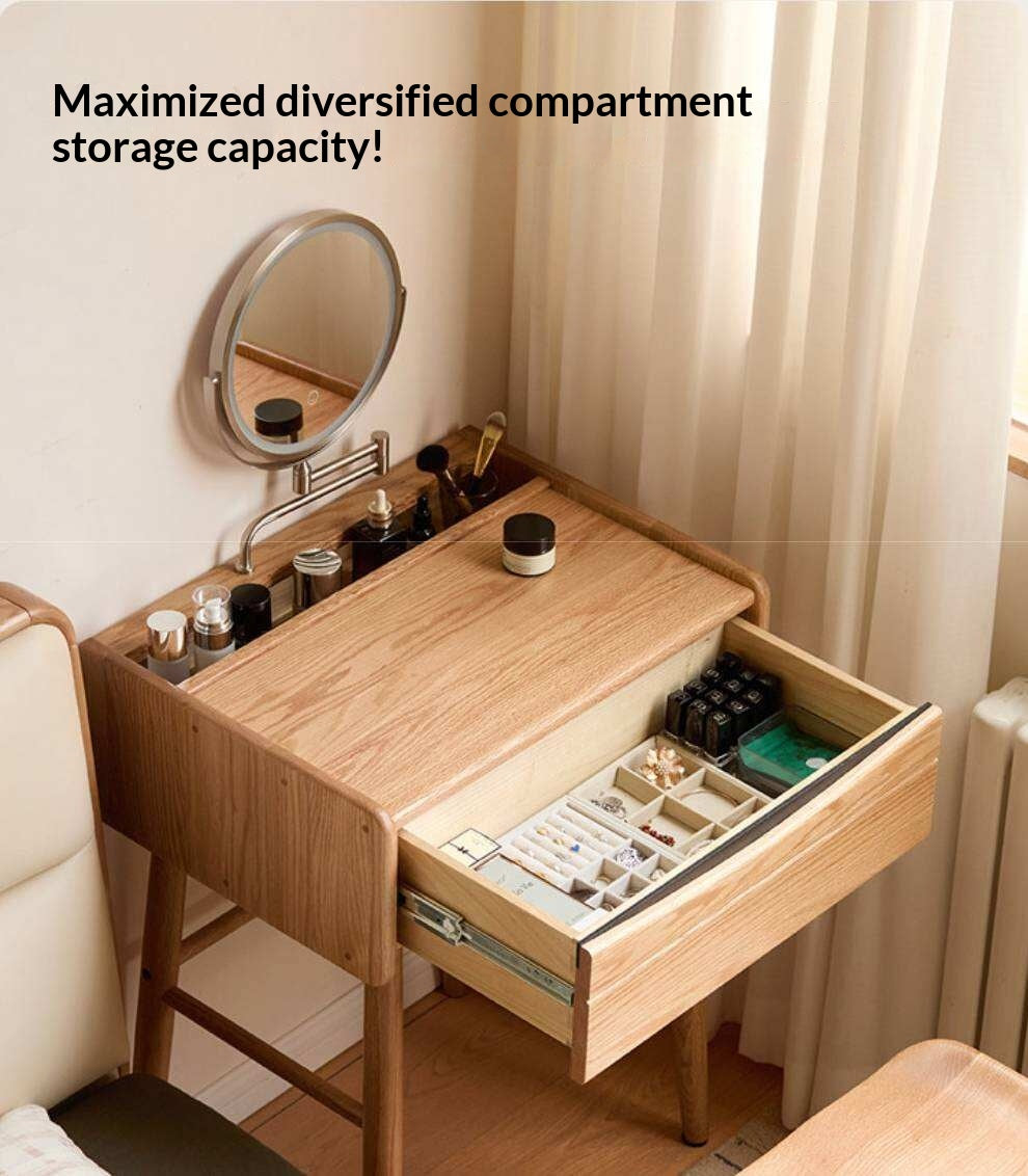Oak Solid Wood Modern Simple Vanity Table