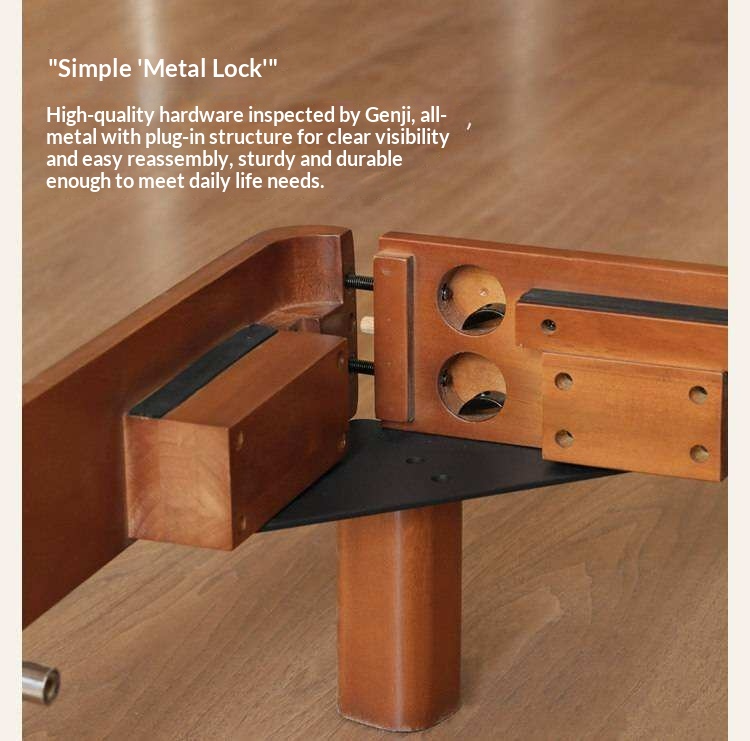 Poplar Solid Wood with High Headboard and Large Board Bed