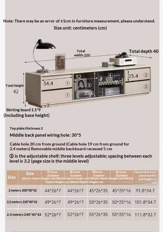 Tulipwood Solid Wood Modern Minimalist Floor Standing TV Stand