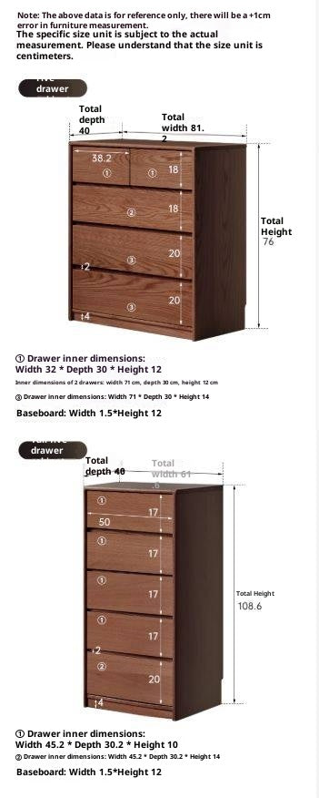 Oak Solid Wood Modern Drawer Cabinet