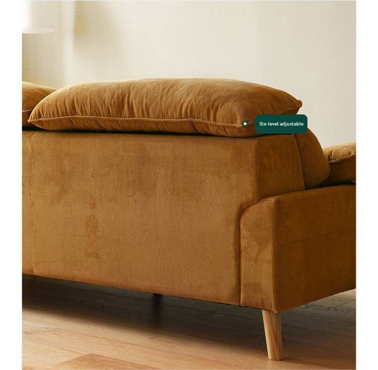 Fabric High Back Straight Sofa Modern.