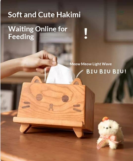 Cherry Solid Wood Tissue Box with Clean Minimal Design