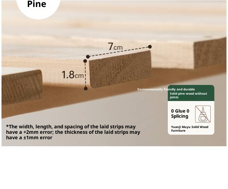 Cherry Solid Wood with Light Floating Bed Retro Simple